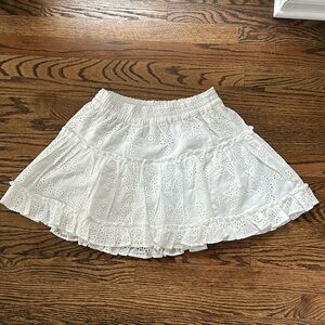 Hill House White Eyelet Paz Skirt, NWT